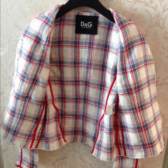 Dolce and Gabbana plaid linen jacket blazer - Picture 5 of 5